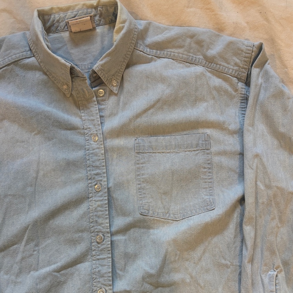1991 loony tunes vintage graphic button up denim shirt - Picture 5 of 10